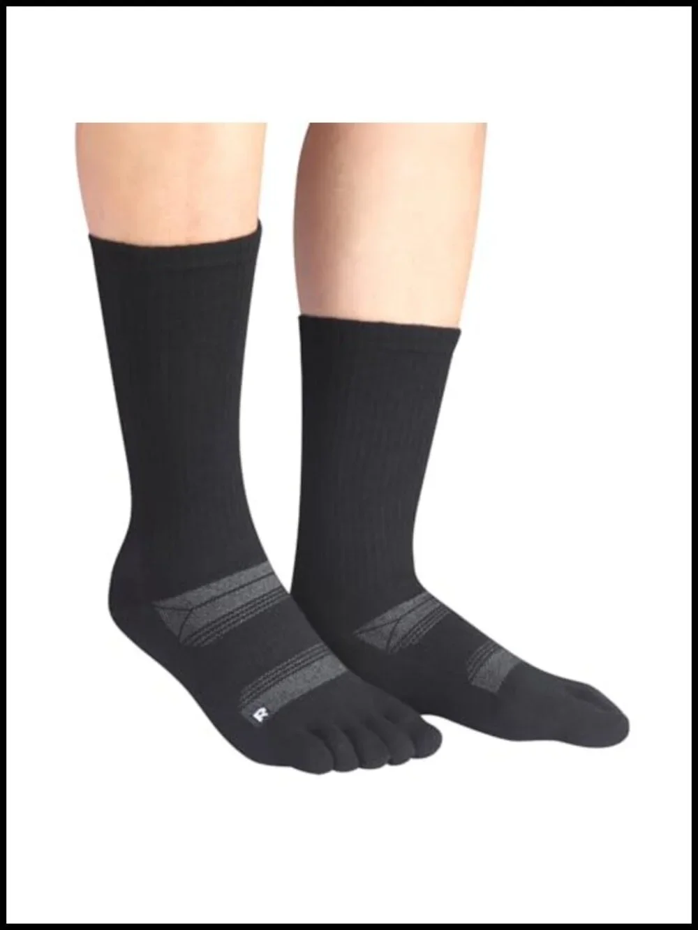 Merino Wool Hiking Toe Socks, Thermal Winter Crew Boot Socks, Moisture Wicking,